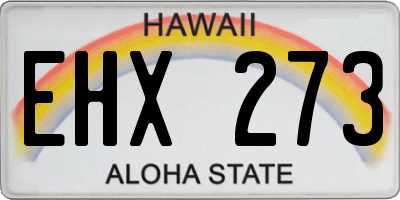 HI license plate EHX273