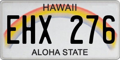 HI license plate EHX276
