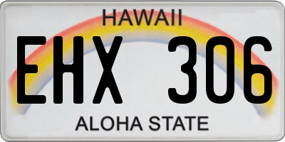 HI license plate EHX306