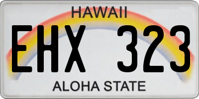HI license plate EHX323