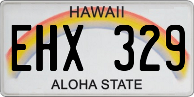 HI license plate EHX329