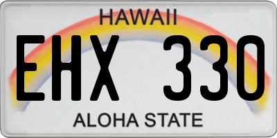 HI license plate EHX330