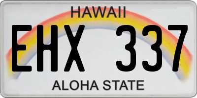 HI license plate EHX337