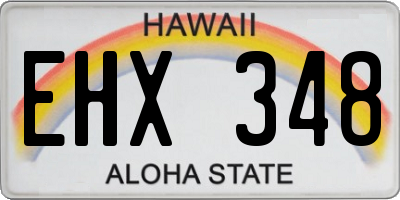 HI license plate EHX348