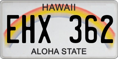 HI license plate EHX362