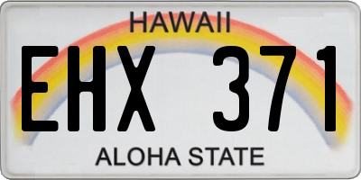 HI license plate EHX371