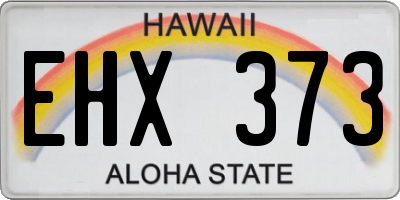 HI license plate EHX373