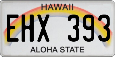 HI license plate EHX393