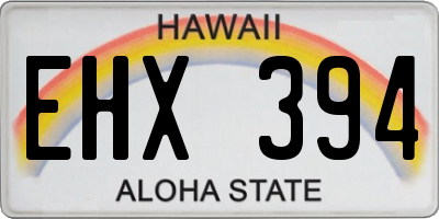 HI license plate EHX394