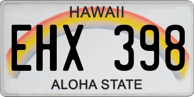 HI license plate EHX398