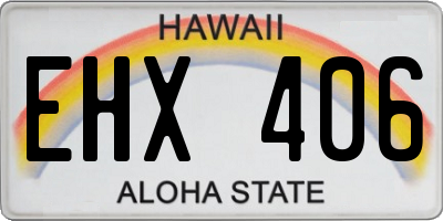 HI license plate EHX406