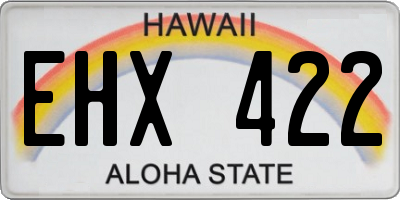 HI license plate EHX422