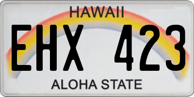 HI license plate EHX423