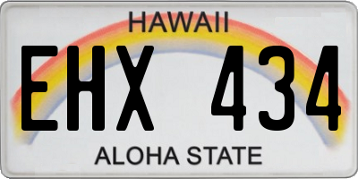 HI license plate EHX434