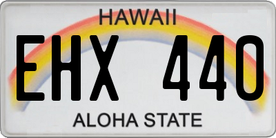 HI license plate EHX440