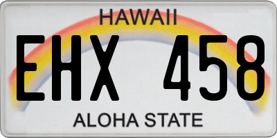 HI license plate EHX458