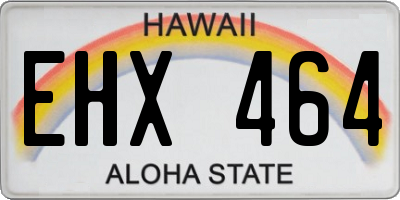 HI license plate EHX464