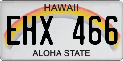 HI license plate EHX466