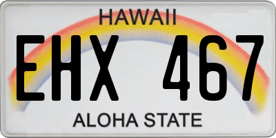 HI license plate EHX467