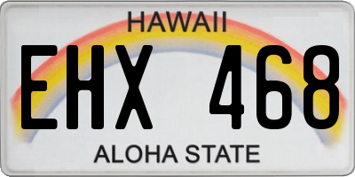 HI license plate EHX468