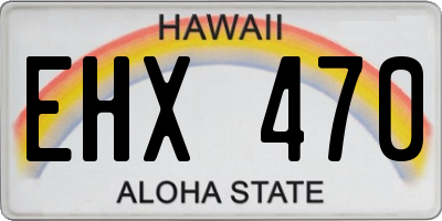 HI license plate EHX470