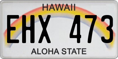 HI license plate EHX473