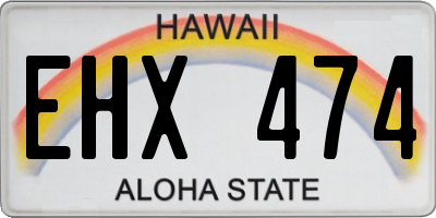 HI license plate EHX474