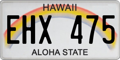HI license plate EHX475