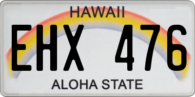 HI license plate EHX476