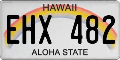 HI license plate EHX482