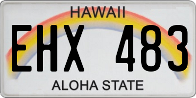 HI license plate EHX483