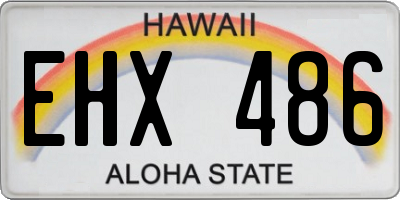 HI license plate EHX486