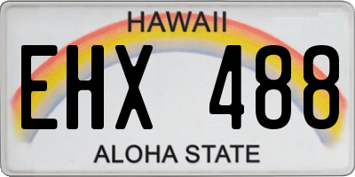 HI license plate EHX488
