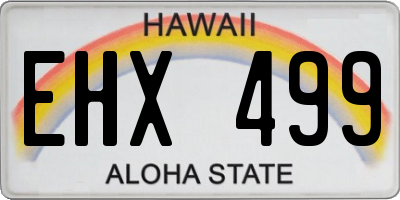 HI license plate EHX499