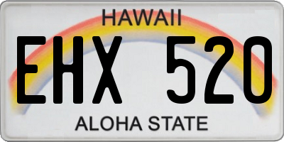HI license plate EHX520