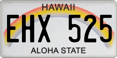 HI license plate EHX525
