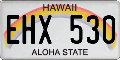 HI license plate EHX530