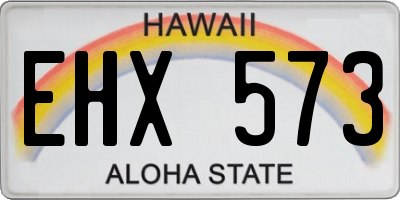 HI license plate EHX573