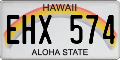 HI license plate EHX574