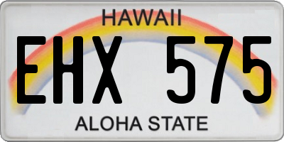 HI license plate EHX575