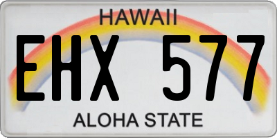HI license plate EHX577