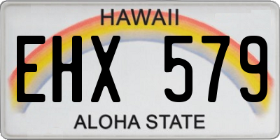 HI license plate EHX579