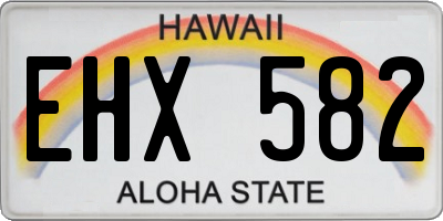 HI license plate EHX582