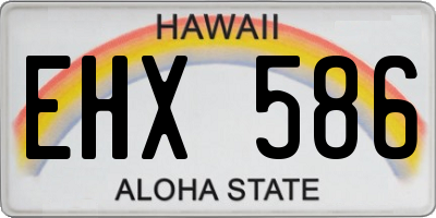 HI license plate EHX586