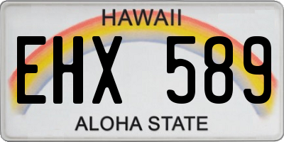 HI license plate EHX589