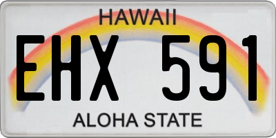 HI license plate EHX591