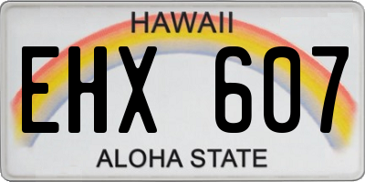 HI license plate EHX607