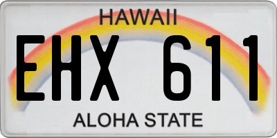 HI license plate EHX611