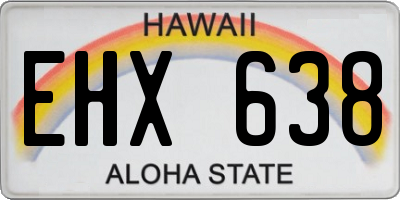 HI license plate EHX638
