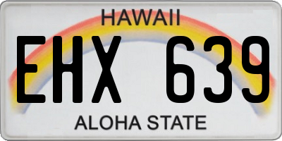 HI license plate EHX639